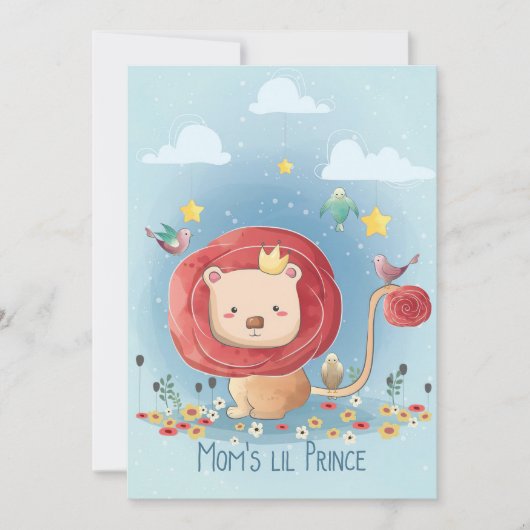Lion Cute Lion Prince Save The Date (Voorkant)