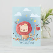 Lion Cute Lion Prince Save The Date (Staand voorkant)
