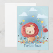 Lion Cute Lion Prince Save The Date (Voorkant / Achterkant)