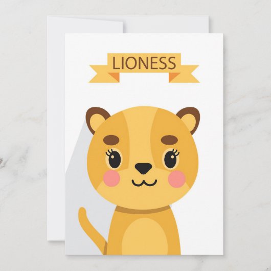 Lion Cute Lioness Bedankkaart (Voorkant)