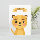 Lion Cute Lioness Bedankkaart (Staand voorkant)