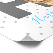 Lion Cute Personalized Custom Baby Name Nursery Poster (Hoek)