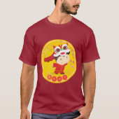 Lion Dance Chinees Nieuwjaar Geluk Mannen T-shirt (Voorkant)