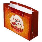 Lion Dance Chinees Nieuwjaar Kind Groot GB Groot Cadeauzakje (Achterkant Gekanteld)