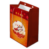 Lion Dance Chinees Nieuwjaar Kind Medium GB Medium Cadeauzakje (Achterkant Gekanteld)