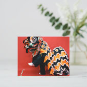 Lion Dance Post Card Briefkaart (Staand voorkant)