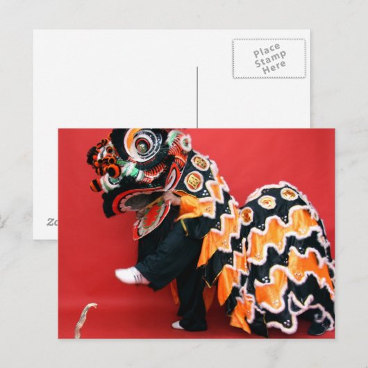 Lion Dance Post Card Briefkaart (Voorkant / Achterkant)