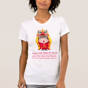 Lion Dancer Chinees Nieuwjaar van de Ox-treitjes T-shirt