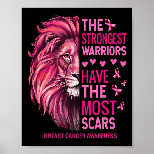 Lion de sterkste aankomende borstkankercampagnes poster (Voorkant)