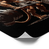 Lion Deadlifting Gym Humor Gewichtheffen Fitness Poster (Hoek)