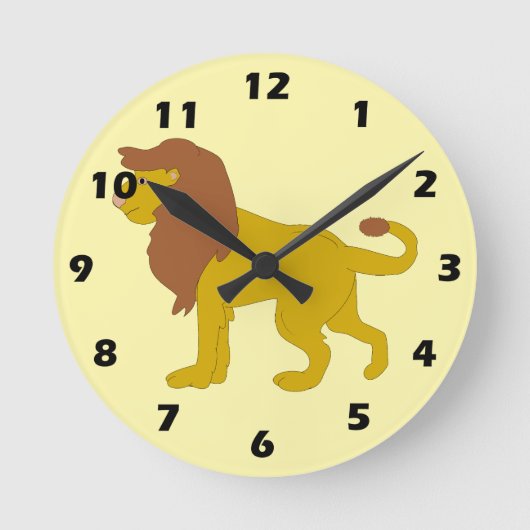 Lion Design Ronde Klok (Voorkant)
