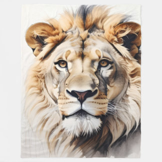 Lion Designed Blanket Fleece Deken