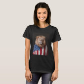 Lion Designer Verenigde Staten Amerikaanse Vlag Pa T-shirt (Voorkant volledig)