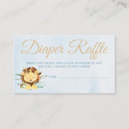 Lion Diaper Raffle Kaart Tickets voor Baby shower
