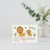 Lion Diaper Raffle Tickets (Staand voorkant)