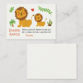 Lion Diaper Raffle Tickets (Voorkant / Achterkant)