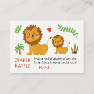 Lion Diaper Raffle Tickets