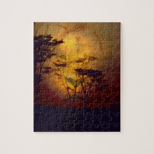 Lion die naar de Afrikaanse zon kijkt Legpuzzel (Verticaal)