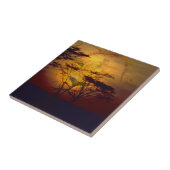 Lion die naar de Afrikaanse zon kijkt Tegeltje (Zijkant)