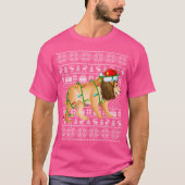 Lion Dierenvriend Santa Hat Ugly Mountain Lion Chr T-shirt (Voorkant)