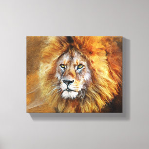 Lion Digital Oil Painting Canvas Afdruk