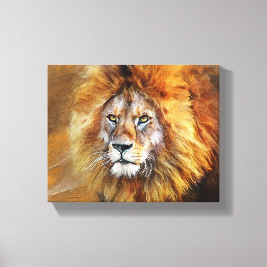 Lion Digital Oil Painting Canvas Afdruk (Voorkant)