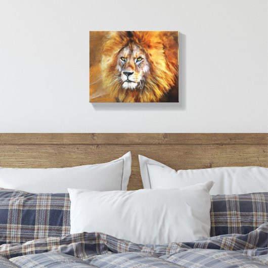 Lion Digital Oil Painting Canvas Afdruk (Insitu (Slaapkamer))