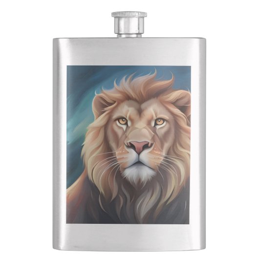 Lion Digitale Kunst Portret-56556 Flacon (Voorkant)