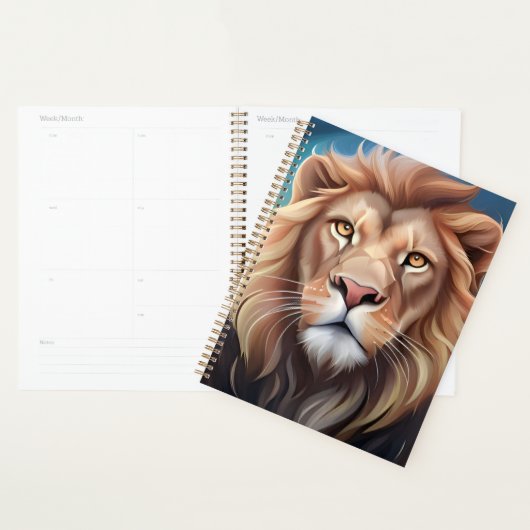 Lion Digitale Kunst Portret-56556 Planner (Display)