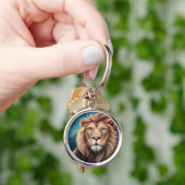 Lion Digitale Kunst Portret-56556 Sleutelhanger (Hand)