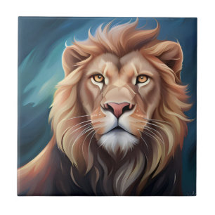 Lion Digitale Kunst Portret-56556 Tegeltje