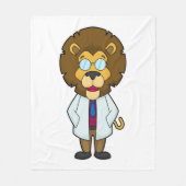 Lion Doctor's mantel Fleece Deken (Voorkant)
