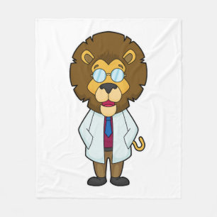 Lion Doctor's mantel Fleece Deken