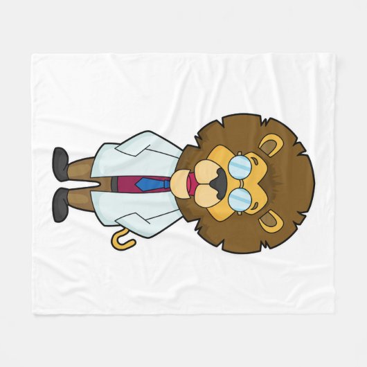 Lion Doctor's mantel Fleece Deken (Voorkant (Horizontaal))