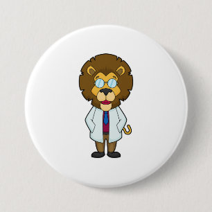Lion Doctor's mantel Ronde Button 7,6 Cm