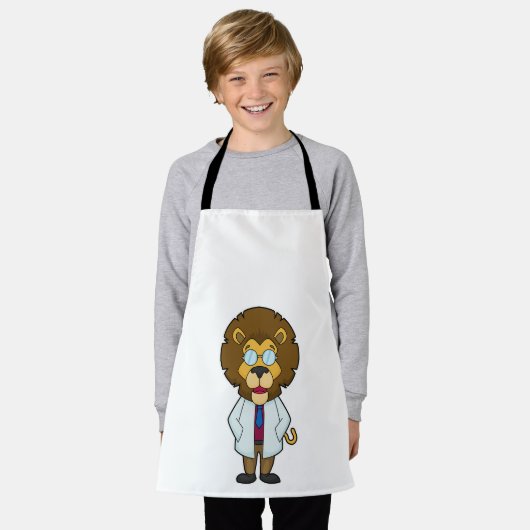 Lion Doctor's mantel Schort (Gedragen)