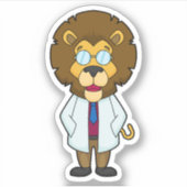 Lion Doctor's mantel Sticker (Voorkant)