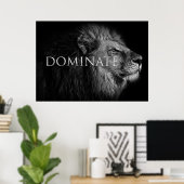 Lion Dominate as a lion Poster (Thuiskantoor)