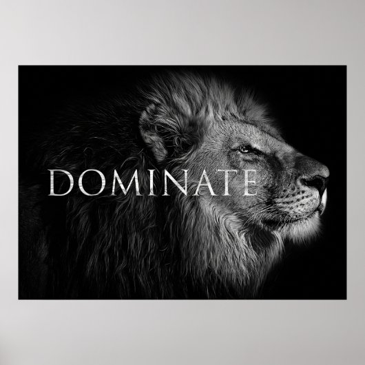Lion Dominate as a lion Poster (Voorkant)