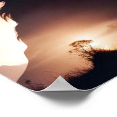 Lion Double Exposure Animal Natuur Wilderness Wild Poster (Hoek)