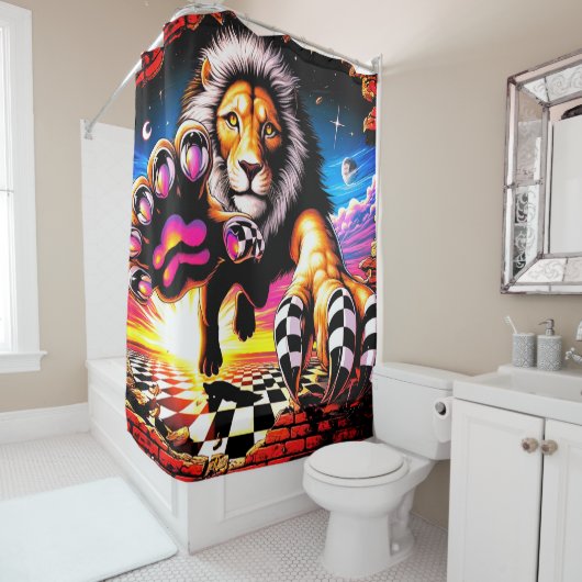 Lion Douchegordijn (In situ)