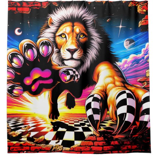 Lion Douchegordijn (Voorkant)