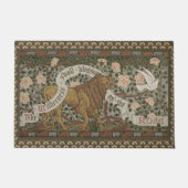 Lion Dove Wilderness Rozen Walter Crane Deurmat (Voorkant)