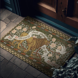 Lion Dove Wilderness Rozen Walter Crane Deurmat