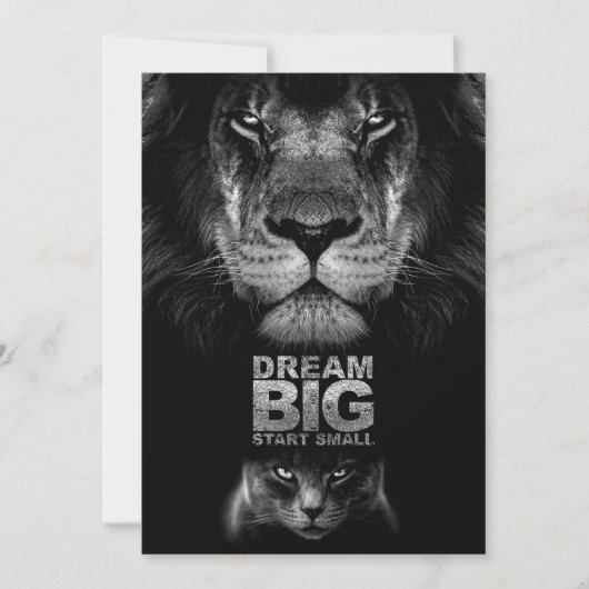 Lion Dream BIG Start Small Bedankkaart (Voorkant)