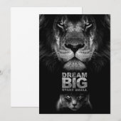 Lion Dream BIG Start Small Bedankkaart (Voorkant / Achterkant)