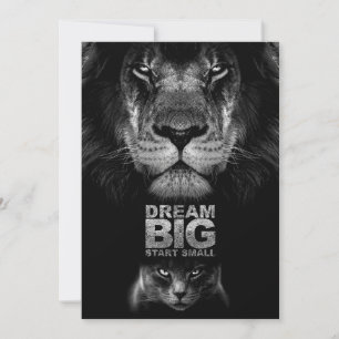Lion Dream BIG Start Small Bedankkaart