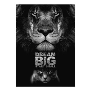 Lion Dream BIG Start Small Foto Afdruk