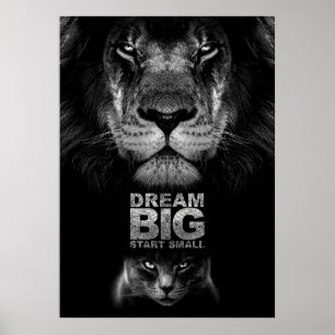 Lion Dream BIG Start Small Poster