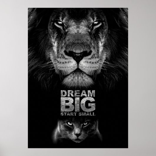 Lion Dream BIG Start Small Poster (Voorkant)
